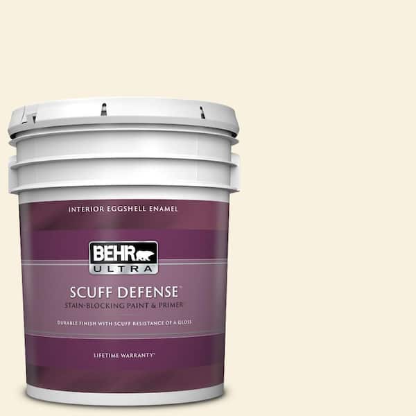 BEHR ULTRA 5 gal. #340C-1 Powder Sand Extra Durable Eggshell Enamel Interior Paint & Primer