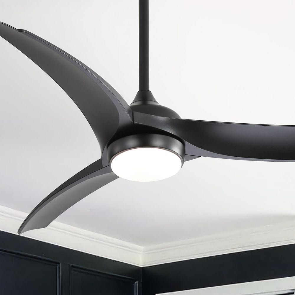 52 in. Indoor/Outdoor Black LED Ceiling Fan with Light Kit and Remote Control price history on PriceWatchPro