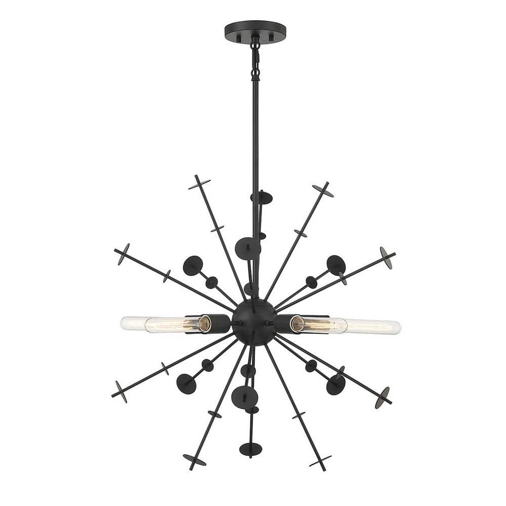 Kenneth Matte Black 5-Light Sputnik Pendant