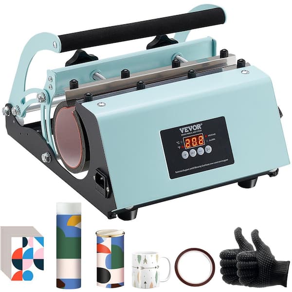 VEVOR Tumbler Heat Press Machine,11-30oz Mug Press,Heat Up Fast and Even, Tumbler Press with Sublimation Paper,Tape and Gloves