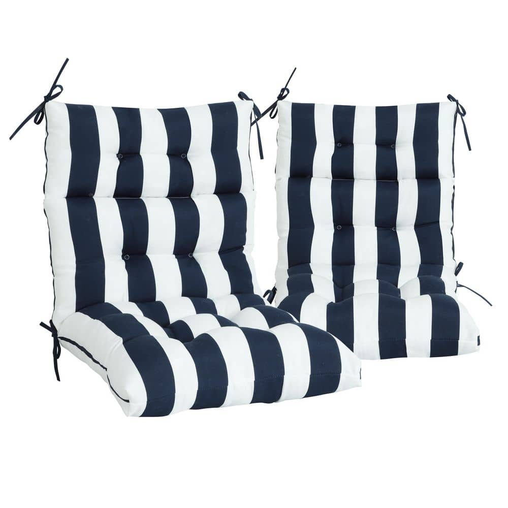 22 in. x 20 in. Outdoor Patio Chaise Lounge Cushion in Navy Blue (Set of 2) price history on PriceWatchPro