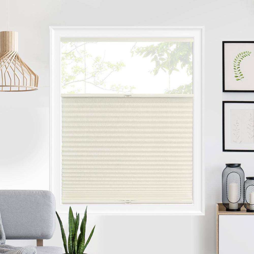 Cut-to-Size Buttercream Cordless Top-Down Bottom-Up Light Filtering Polyester Cellular Shade 54 in. W x 48 in. L price history on PriceWatchPro