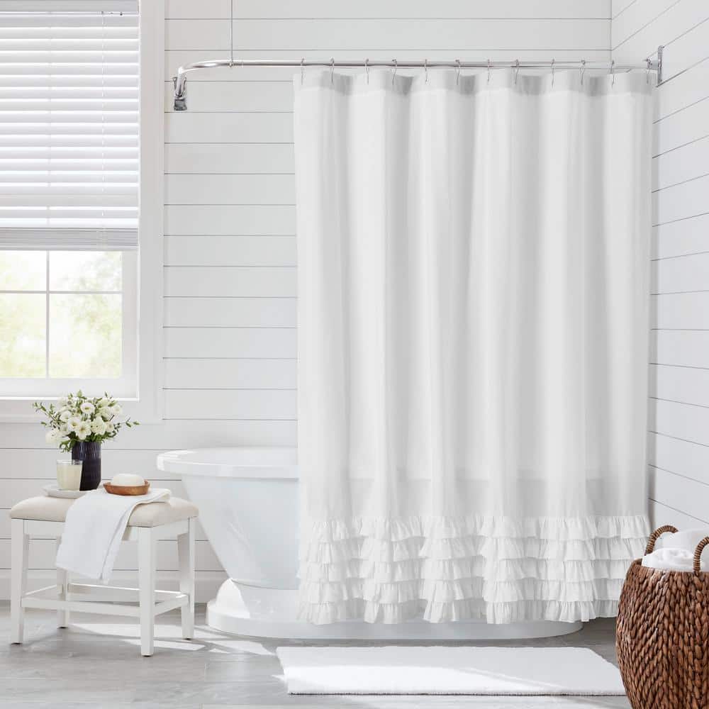 Quick-Dry Tassel Bath Collection Set - Towels, Shower Curtain, Bath Mat