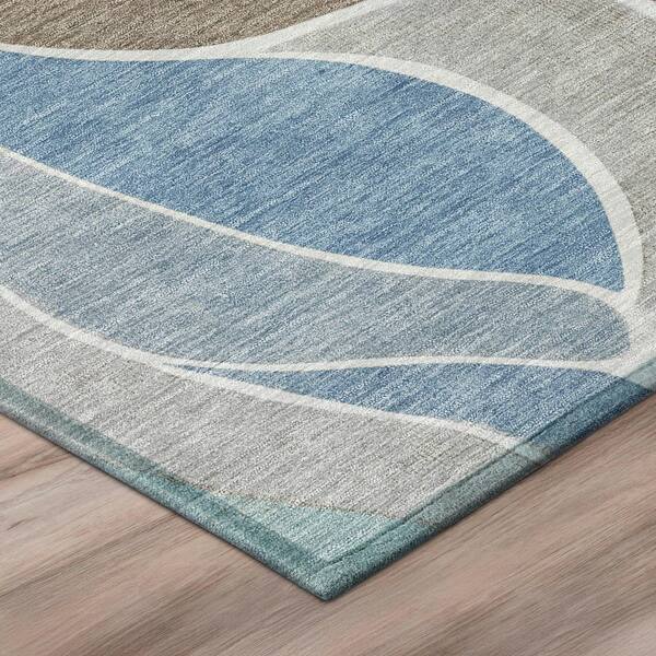 Chantille Machine Washable Indoor/Outdoor Abstract ACN2976 Pewter 5 ft. x 7 ft. 6 in. Area Rug