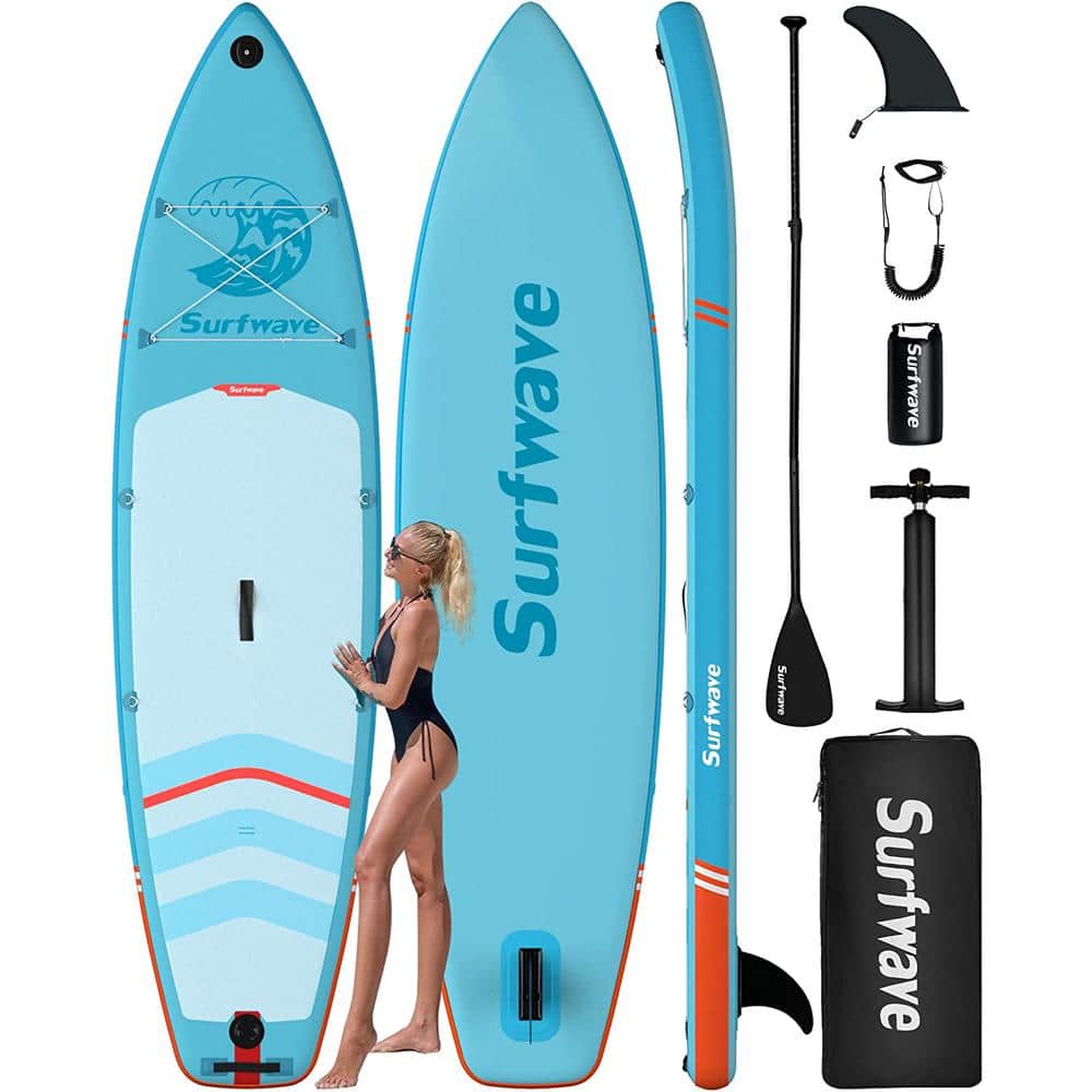 10 ft. x 33 in. Extra Wide Inflatable Paddle Board Surfboard, Stand Up SUP Paddle Board with Accessories for Beginners