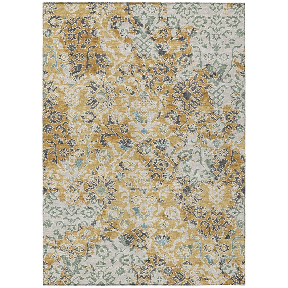 Chantille Machine Washable Indoor/Outdoor Abstract ACN2584 Gold 3 ft. x 4 ft. Area Rug price history on PriceWatchPro
