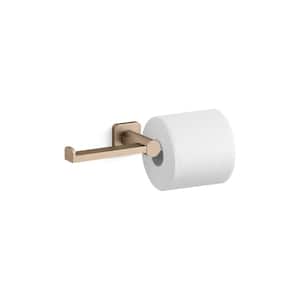 Parallel Double Wall Mounted Toilet Paper Holder in Vibrant Brushed Bronze