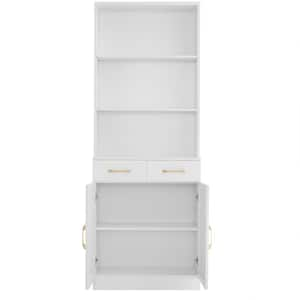 25.9 in. W x 11 in. D x 70 in. H White Storage Linen Cabinet with 2 Doors and 2 Drawers