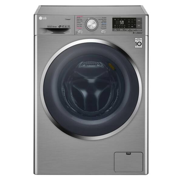 LG 2.3 cu. ft. Graphite Steel Compact Smart All-in-One Front Load Washer & Electric Ventless Dryer Combo with Steam