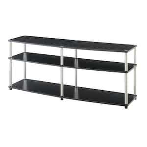 Designs2Go 16 in. Black Composite TV Stand Fits TVs Up to 65 in. with Open Storage