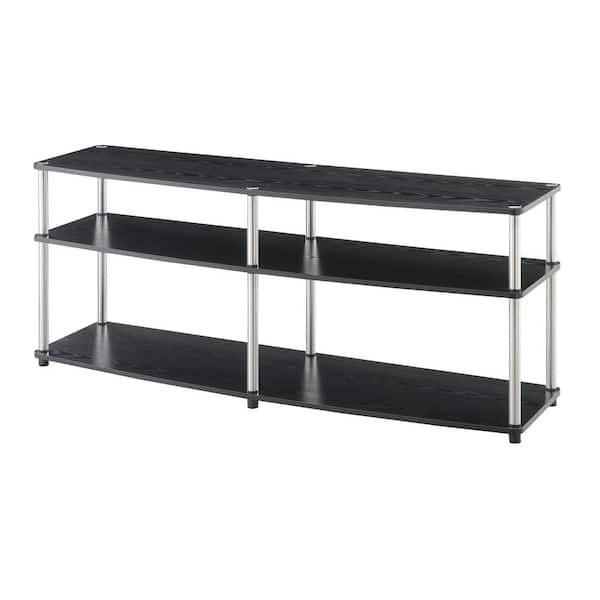 Convenience Concepts Designs2Go 16 in. Black Composite TV Stand Fits TVs Up to 65 in. with Open Storage