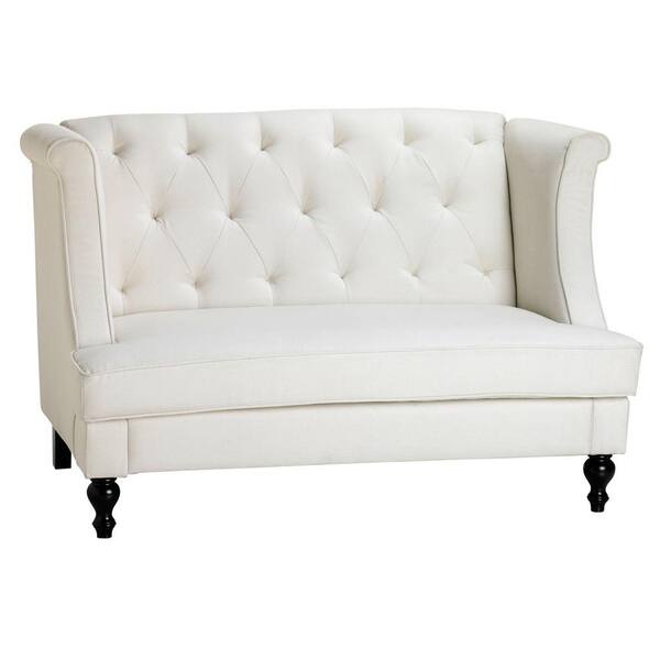 Unbranded Morgan 56.5 in. W Settee Sofa in Ivory