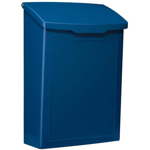 Architectural Mailboxes Marina Blue Small Steel Wall Mount Mailbox