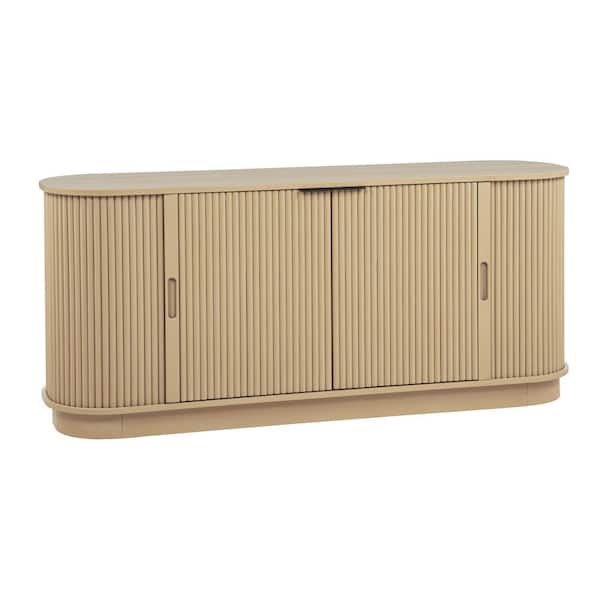 Best Master Furniture Caldera Light Oak Wood Buffet with Fluted