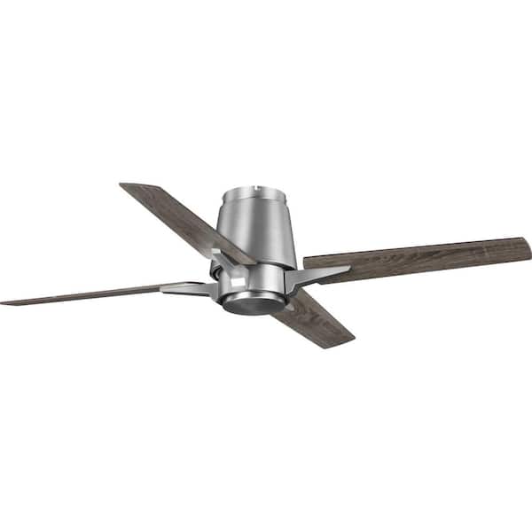 Progress Lighting Lindale 52 in. Indoor Antique Nickel Transitional Ceiling Fan with Remote Included for Great Room and Living Room
