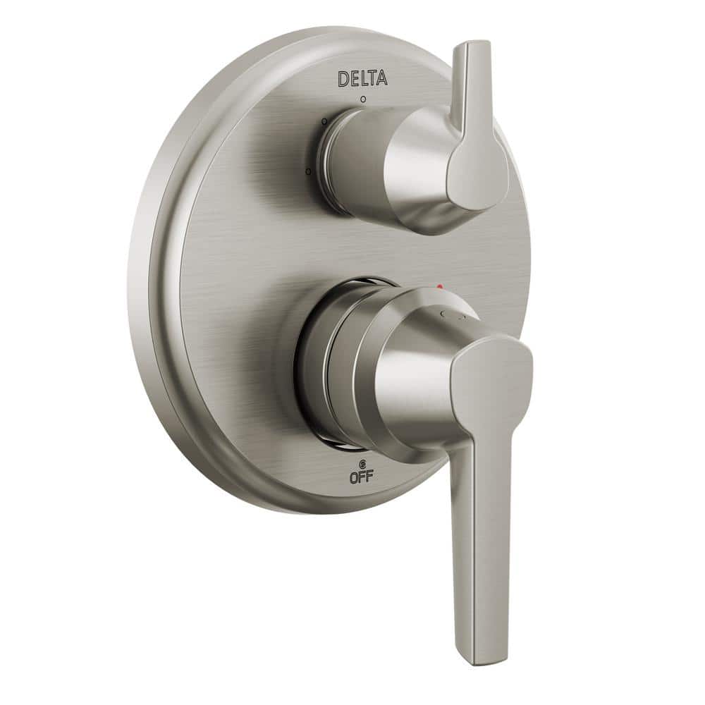 Galeon 2-Handle Wall Mount Diverter Trim Kit with 3-Setting Integrated in Lumicoat Stainless (Valve Not Included) price history on PriceWatchPro