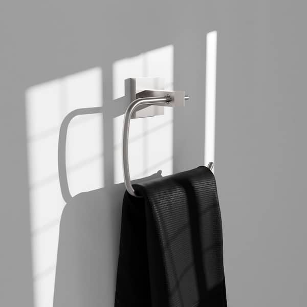 Rubicon Wall Mounted Hand Towel Holder in Brushed Nickel