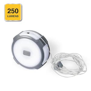 Defiant 250-Lumens 2-in-1 Multi-functional Rechargeable Utility light with String Light