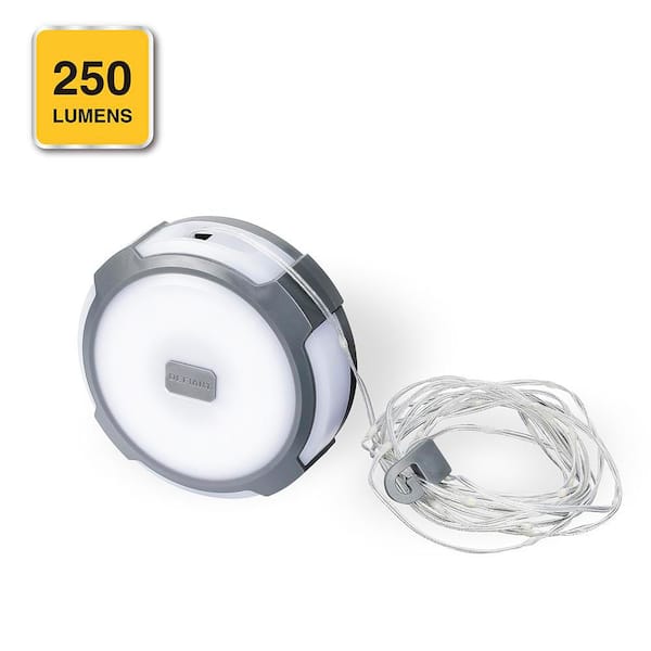 250-Lumens 2-in 1 Multi-functional Rechargeable Utility light with String Light