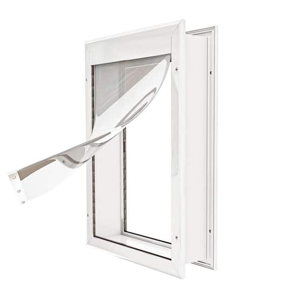 Everbilt 24 in. x 17 in. Large Deluxe Aluminum Frame Dog and Pet Door with Back Baffle