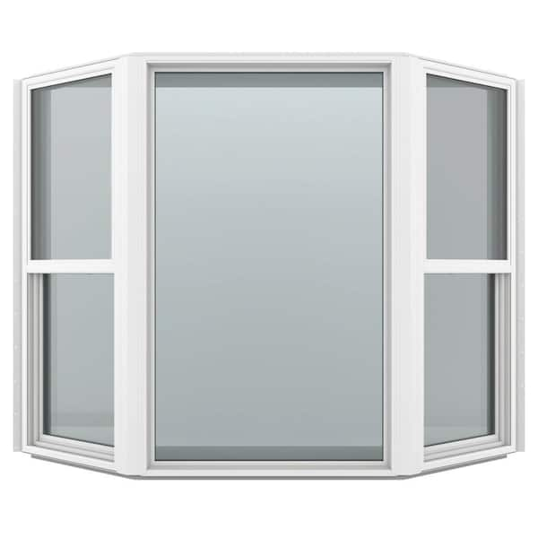 JELD-WEN 73.5 in. x 43 in. V-4500 Series White Vinyl Bay Window