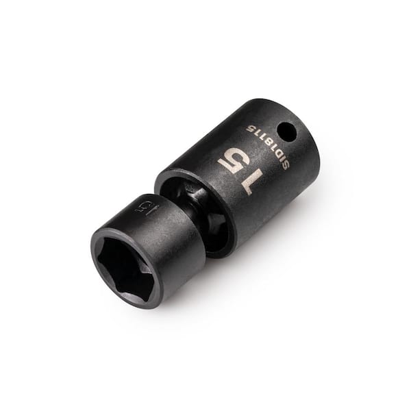 3/8 in. Drive x 15 mm 6-Point Universal Joint Impact Socket