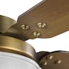 Progress Lighting Tempt 52 in. Indoor Integrated LED Vintage Brass Transitional Ceiling Fan with Remote for Living Room and Bedroom P2578-16330K