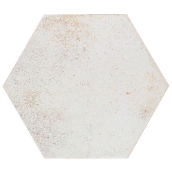Ivy Hill Tile Mandalay Hex White 9.13 in. x 10.51 in. Polished