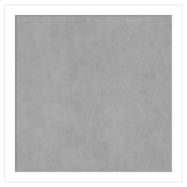 Amanti Art Svelte White 13 in. x 13 in. Framed Magnetic Board