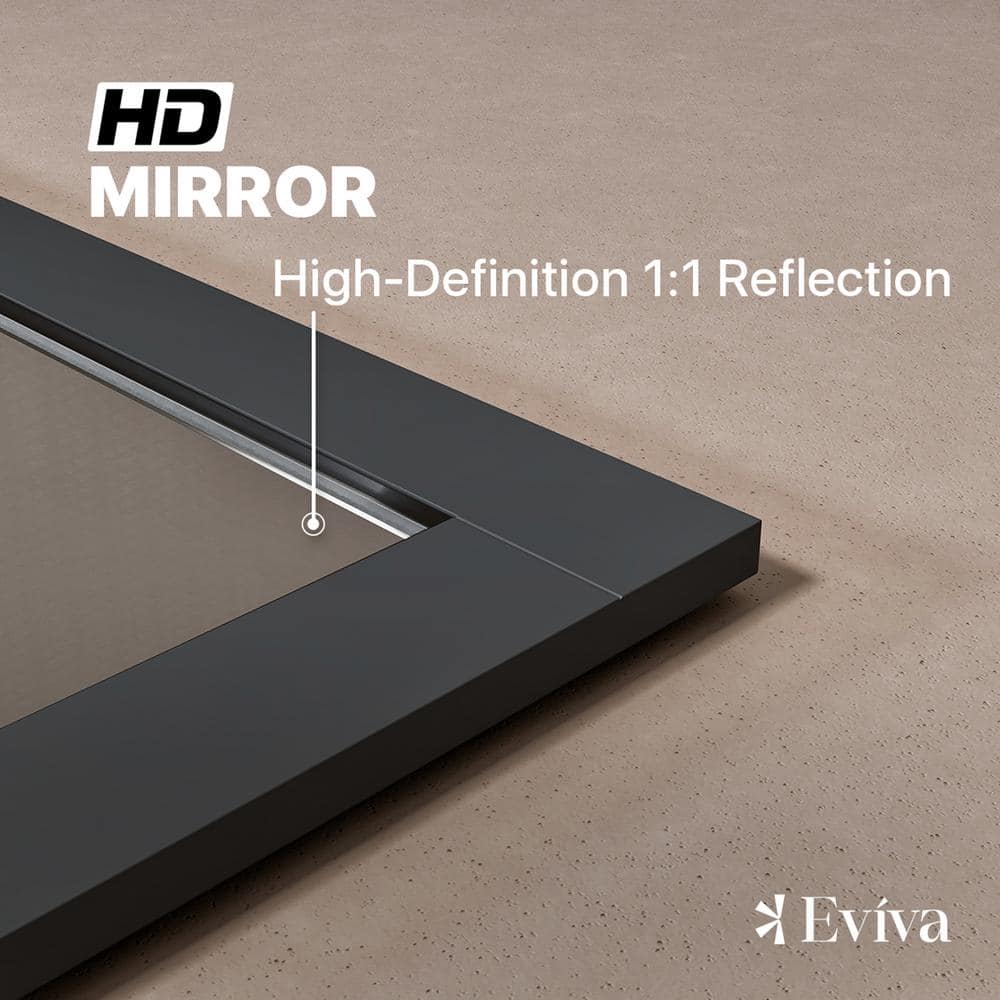 Aberdeen 36" Espresso Wood Framed Bathroom Vanity Mirror