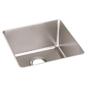 Lustertone Iconix 18.5 in. Undermount Single Bowl Luminous Satin Stainless Steel Kitchen Sink