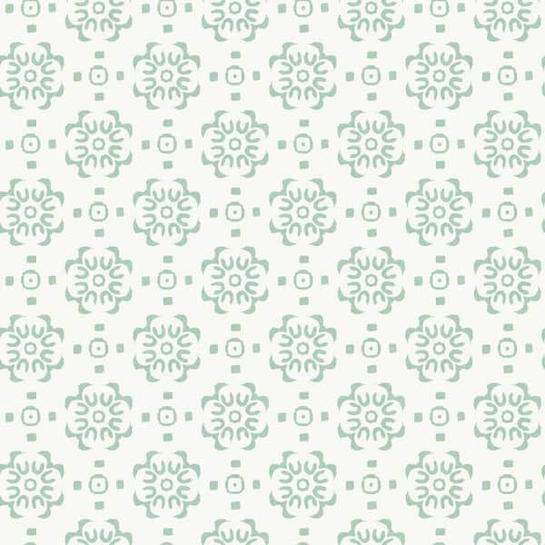 Tempaper Light Sage Decorative Tile Vinyl Peel and Stick Wallpaper Roll (Covers 28 sq. ft.)