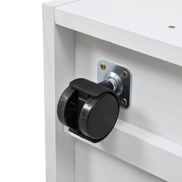 H 18 in. W x 20 in. D x 62 in. H White Wood Portable Greenhouse Mini