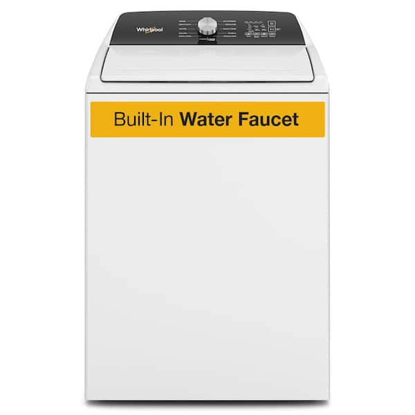 4.6 cu. ft. White Top Load Impeller Washer with Built-In Faucet