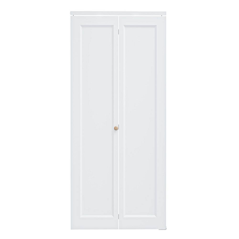 36 in. x 80 in. 1-Panel White Primed Hollow Core MDF Composite Closet Bi-fold Door with Hardware price history on PriceWatchPro