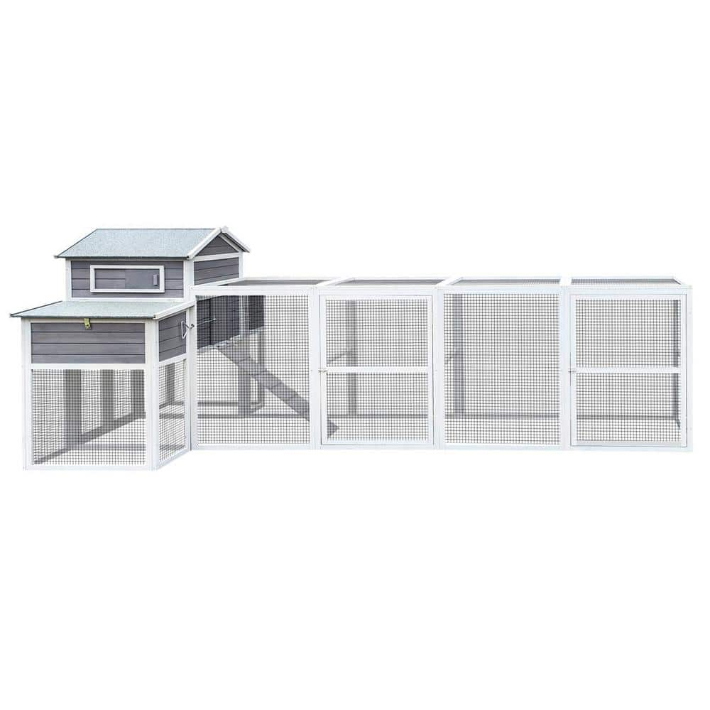 Miscool Anky 57 in. H x 58.5 in. W x 150 in. D Metal Poultry Fencing ...