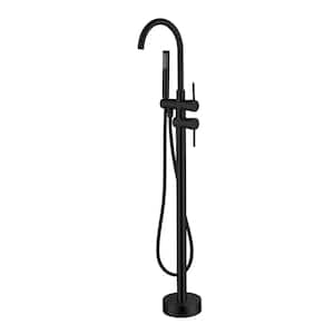 Elora 2-Handle Freestanding Tub Faucet with Hand Shower in. Matte Black
