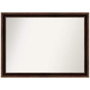 Corded Bronze 42 in. x 31 in. Non-Beveled Classic Rectangle Framed Wall Mirror in Bronze