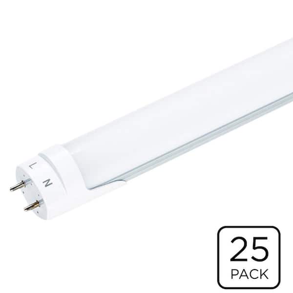 Viribright 18-Watt 4 ft. T8 Type AB 2340 Lumens Frosted LED Tube Light Bulb (25-Pack)