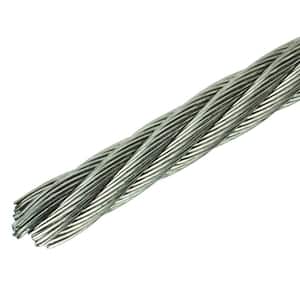 Quarter Inch Steel Rope Everbilt 1/4 in. x 150 ft. Stainless Steel Uncoated Wire Rope 809790 ...
