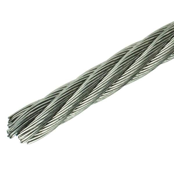 Everbilt 5/16 in. x 1 ft. Stainless Steel Uncoated Wire Rope