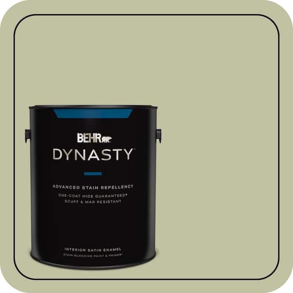 BEHR DYNASTY 1 gal. #S370-3 Sage Brush One-Coat Hide Satin Enamel Interior Stain-Blocking Paint & Primer