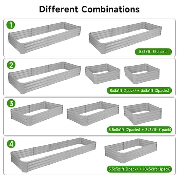 Olle 4-Style Modular Galvanized Raised Garden Beds [Build 1 of 4  Configurations]