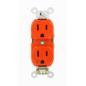 Hubbell Wiring Systems IG8300 SpikeShield HBL Extra Heavy Duty Hospital  Grade Straight Blade Isolated Ground Duplex Receptacle, 125V, 20A, 1 HP,  2-Pole, 3-Wire, Orange on Galleon Philippines