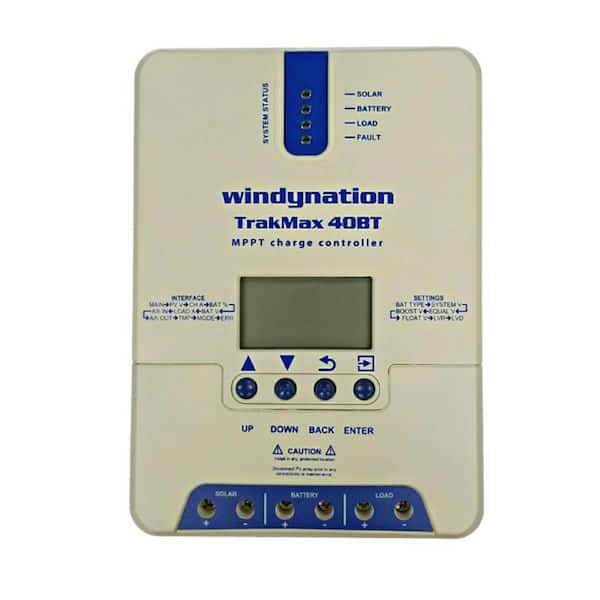 WindyNation CHC-MPPT-40BT TrakMax MPPT 12-Volt/24-Volt 40 Amp Solar Charge Controller - 1