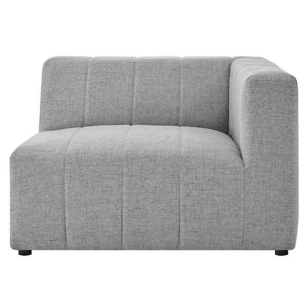 MODWAY Bartlett Light Gray Upholstered Fabric Right-Arm Chair