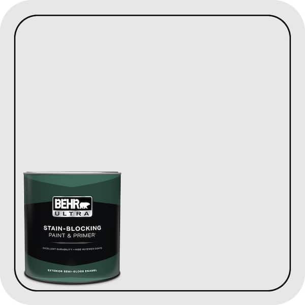 BEHR ULTRA 1 qt. #PR-W09 Nimbus Cloud Semi-Gloss Enamel Exterior Paint & Primer