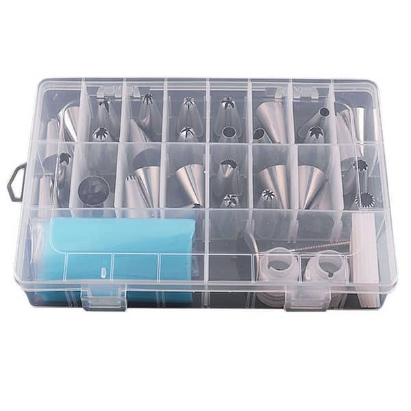 39-Piece Piping Bags and Tips Set w/ Stainless Steel Icing Tips, Silicone Pastry Bags, Flower Nails, Icing Smoother