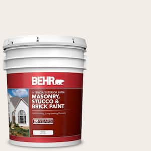 5 gal. #RD-W10 New House White Satin Interior/Exterior Masonry, Stucco and Brick Paint