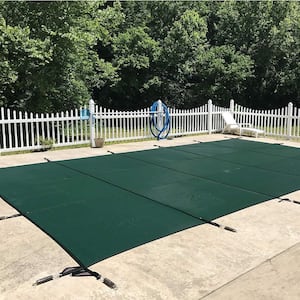 30 ft. x 40 ft. Rectangle Green Mesh In-Ground Safety Pool Cover with 2 ft. Overlap, ASTM F1346 Certified